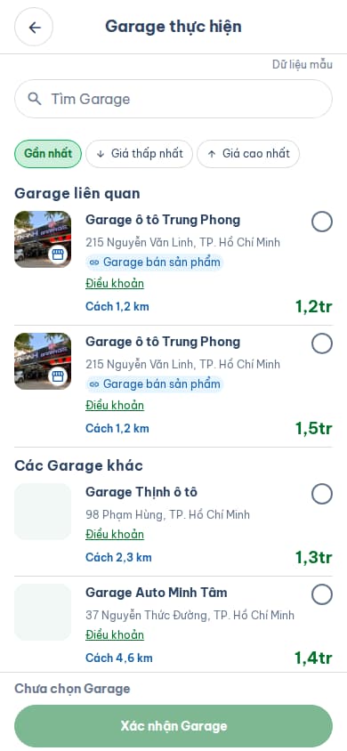 Màn hình minh họa khám phá sản phẩm và dịch vụ trên EVLink.